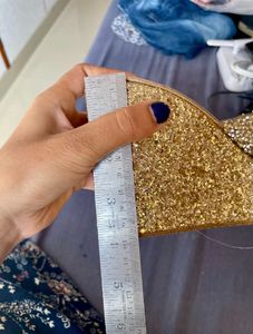 Golden Bridal Wedges