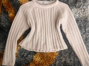 Zara Knit Peplum Sweater