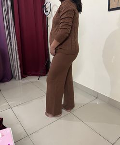 Brown Knit Co-ord Set