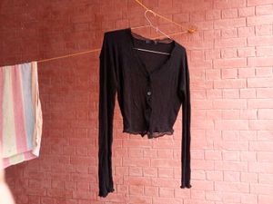 Pinteresty Lace Cardigan Black