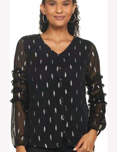 Black Printed Top 👠🌷