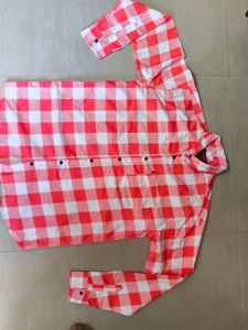 New Red & White Checkered Shirt XXL