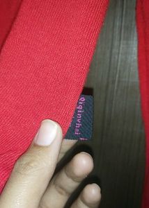 Red Lace-Trim Top