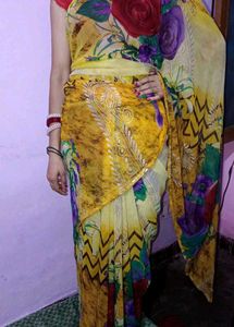 Floral Print Saree