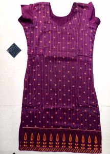 Embroidered Purple Kurta