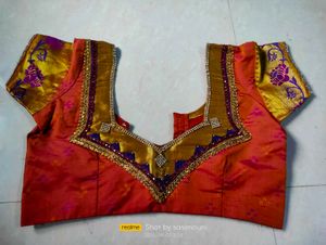 Beautiful Stone Work Pattu  Blouse For Women