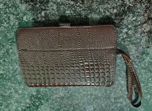 Brown Wallet with Wrist Strap