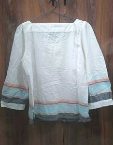 White Button-Down Top