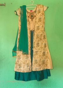 Embroidered Gown With Shrug