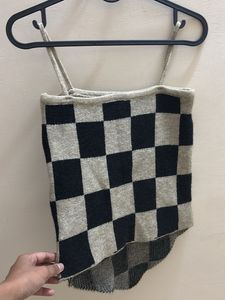 Thrifter Checkered Knit Tank Top