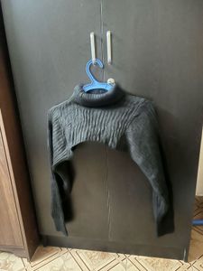Cropped Turtleneck Sweater