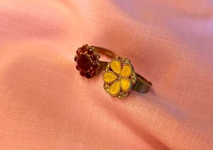 Elegant Floral Adjustable Rings  A Touch of Grace