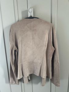 Zara Beige Cascading Suede Jacket