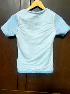 Ice Blue Korean Top