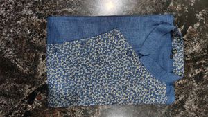 Blue Floral Accent Tunic