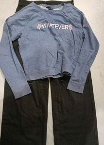 Women&#39;s Jeans Pant And Tshirt Combo