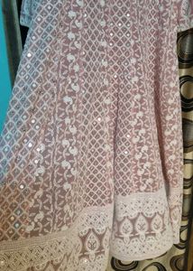 Elegant Pink Embroidered Kurta gown