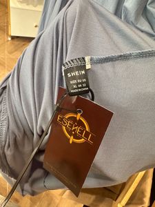 Shein Elegant Blue-Grey Maxi Dress