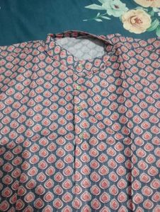 Men&#39;s Pure Cotton Printed Kurta