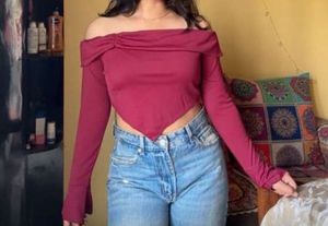 Brown Off-Shoulder Top..ALL SIZES