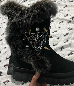 Fur Trimmed Platform Boots