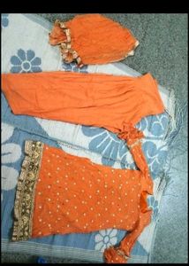 Orange Kurta Set