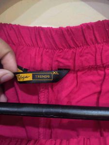 Pink Palazzo Pants with Gold Detail