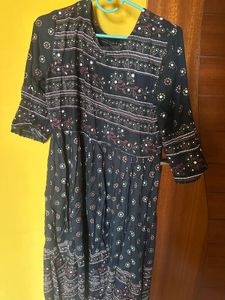 Black Polka Dot Kurthi