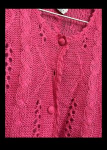 Barbie Pink Knit Cardigan