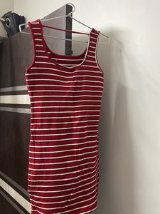 Casual Red Bodycon Dress