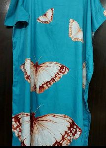 Butterfly Print Caftan Dress