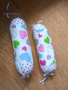 Heart Print Decorative Bolsters - Set of 2