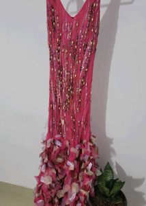 Rose Pink Couture Party Gown