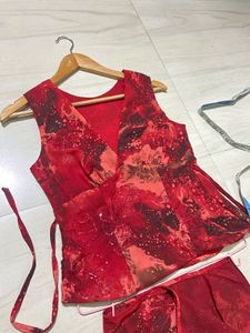 Elegant Vintage Red Sleeveless Top