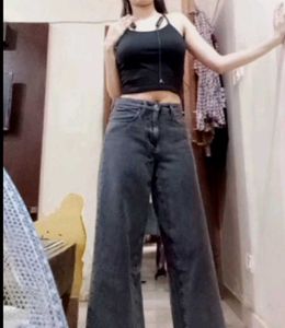 Wide Leg Denim Jeans