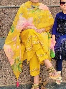 Yellow Floral Kurta Set