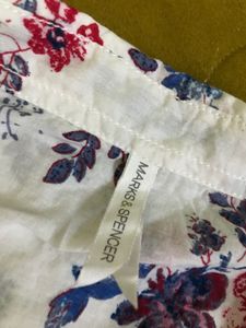 Marks&amp;spencer Floral Cotton Shirt Fits M/L