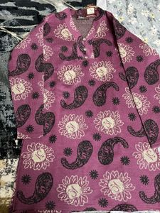 Patterned Ethnic woolen Kurta Dress