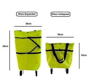 100% New No Damage Shopping Bag With Two  Wheel