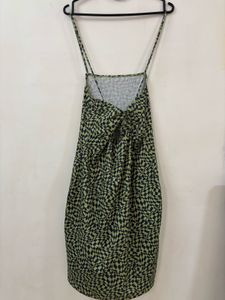 Checkerboard Button Detail Dress
