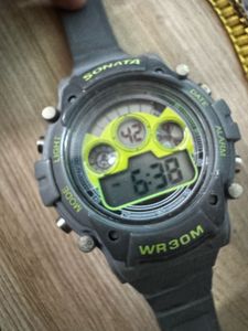 Sonata Round Mens Watch