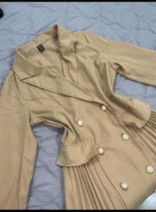 Elegant Beige Blazer Dress