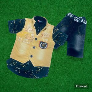Boys Shirt With Shorts And Kurti