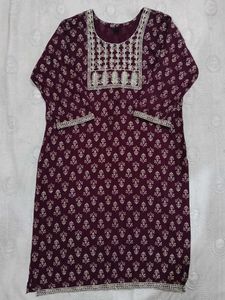 Printed Pure  Cotton Kurti In New Condition