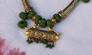 ✨Golden And Green Jwellery Set ✨