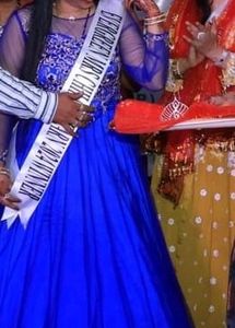Winning Gown  Of Beauty Pagent Royal Blue