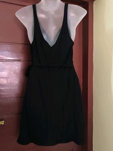H&amp;M Modal-blend Black wrap dress