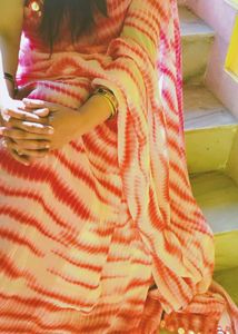 *Offer* Mirror Work Satin Saree