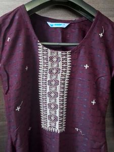 Coffee Brown Colour Embroided Kurti