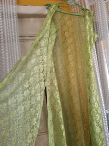 Fluorescent Green Lace Cape